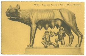 Roma, Lupa con Romio e Remo, Museo Capitolino, early 1900s unused Postcard