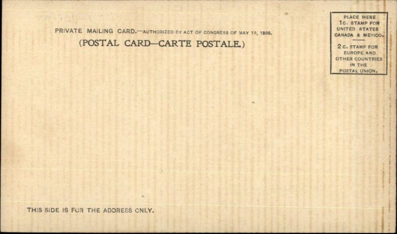 Hartford CT Corning Fountain & Capitol 1890s Private Mailing Card