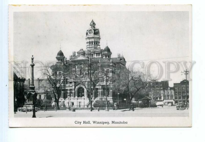 499086 CANADA city of Winnipeg Manitoba City Hall Vintage Kenmont postcard