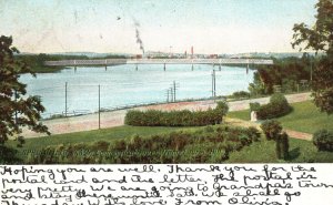 Vintage Postcard 1906 Connecticut River Laurel Hill Springfield Massachusetts MA