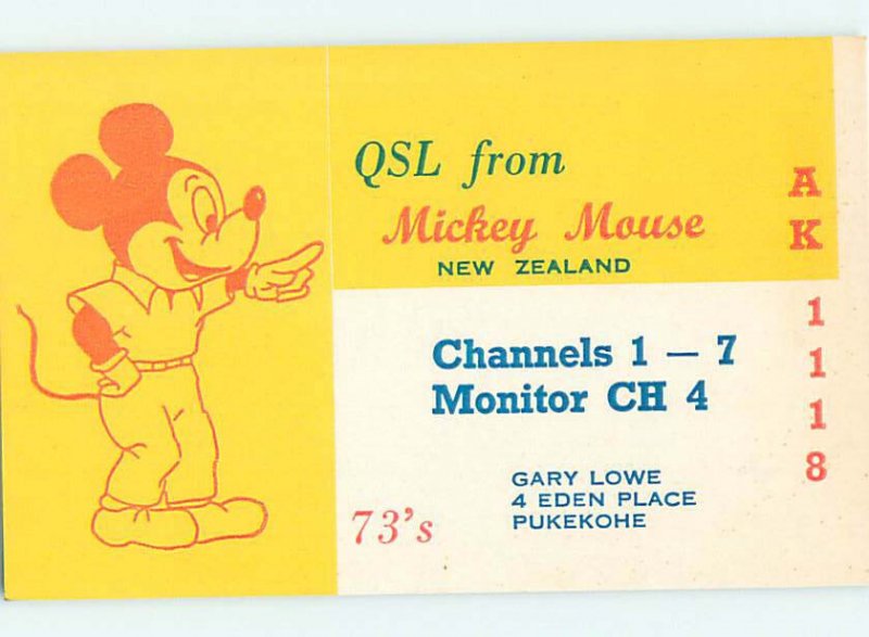 Pre-1980 RADIO CARD - CB HAM OR QSL Pukekohe - Auckland New Zealand AH3131