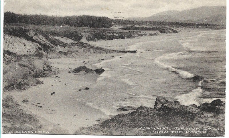 Carmel Beach, CA - From the North - 1920