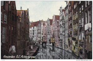 AMSTERDAM, O. Z. Achterburgwal, Bridge, Water Streets, North Holland, Netherl...