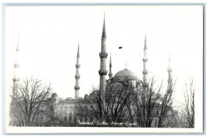 c1920's Sultan Ahmet Camii Istanbul Turkey RPPC Photo Unposted Antique Postcard