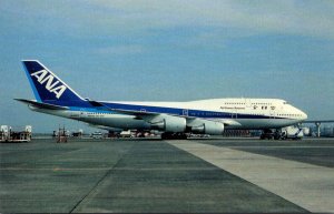 Airplanes All Nippon Airways Boeing B-747-481 At Haneda Airport Tokyo Japan