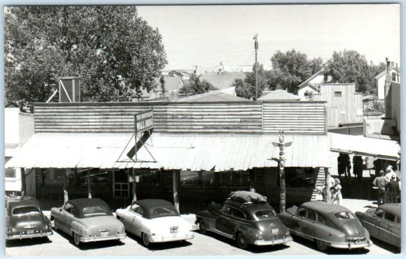 RPPC  WALL, South Dakota  SD   WALL DRUG  cool 1950s Cars   Postcard