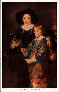 VINTAGE POSTCARD THE SONS OF THE PAINTER ART BY REUBENS VIENNA GALLERT c. 1920