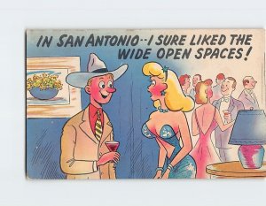 Postcard In San Antonio--I Sure Like The Wide Open Spaces! with Comic Art Print