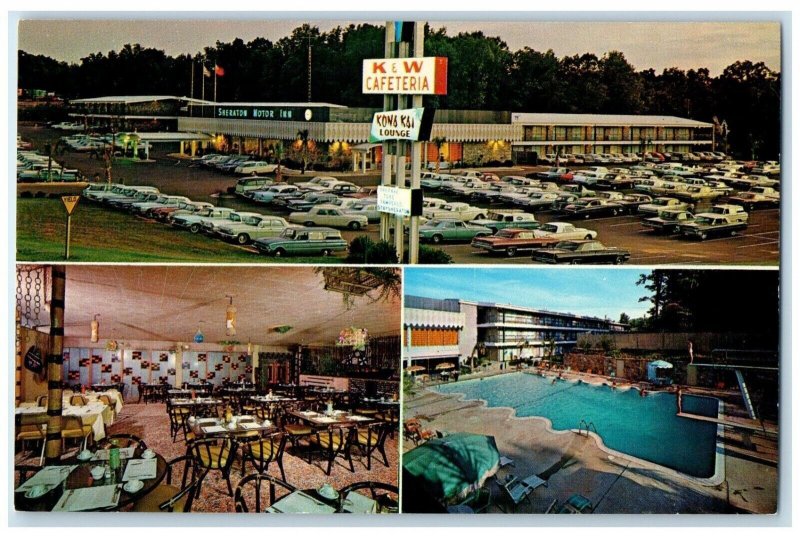 c1960 Sheraton Motor Inn Knollwood Winston Salem North Carolina Vintage Postcard