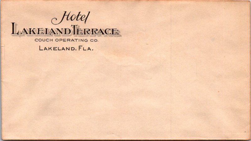 Lakeland Terrace Lakeland FLA vintage stationery envelope cachet