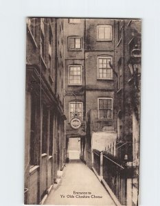 Postcard Entrance to Ye Olde Cheshire Cheese City of London England