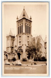 1952 First Presbyterian Church Spokane Washington WA RPPC Photo Postcard