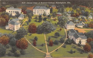 Birmingham Alabama 1940s Postcard Aerial View Of Howard College