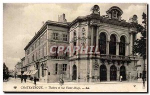 Chateauroux Postcard Old Theater Street and Victor Hugo