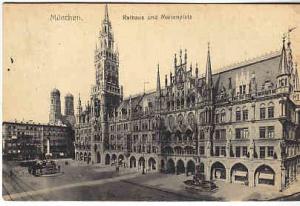 Bavaria - Rathaus und Marienplatz 1908