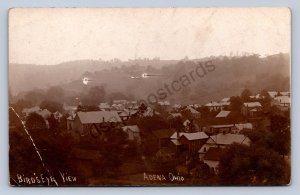 J87/ Adena Ohio RPPC Postcard c1910 near Stuebenville Cadiz Birdseye 574