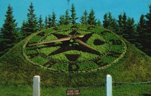 Postcard International Peace Garden North Dakota Manitoba Border U.S. & Canada