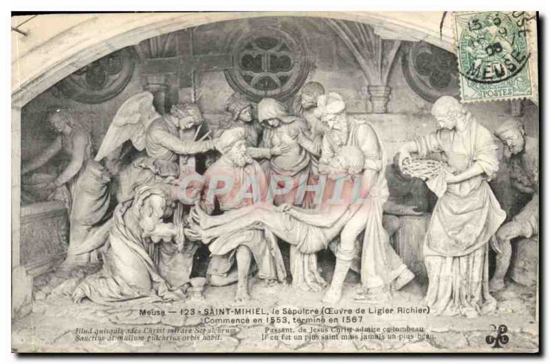 Postcard Saint Mihiel Meuse Old Work of the Sepulcher Richier began in 1553 e...