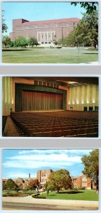 3 Postcards PURDUE UNIVERSITY, West Lafayette IN ~ HALL of MUSIC, Memorial Union