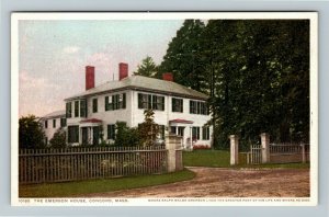 Concord MA-Massachusetts,  The Emerson House, Vintage Postcard