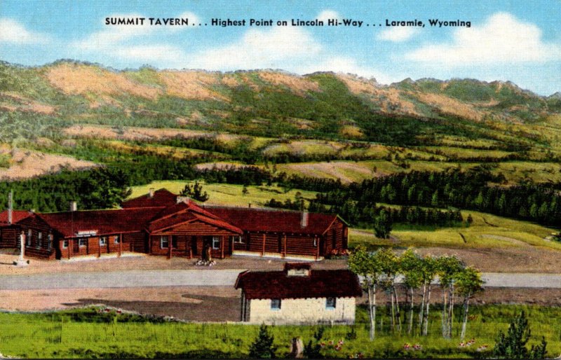 Wyoming Laramie Summit Tavern Highest Point On Lincoln Hi-Way