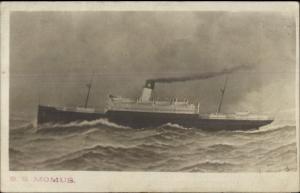 Steamer Steamship SS Momus c1910 Real Photo Postcard jrf