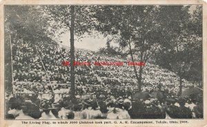 OH, Toledo, Ohio,  GAR Encampment, Living Flag, Aldrich Post Card Pub