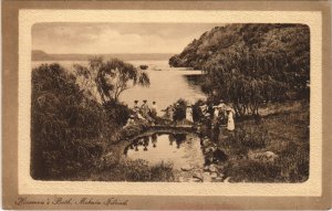 PC NEW ZEALAND, HINEMOA'S BATH, MOKOIA ISLAND, Vintage Postcard (B41549)