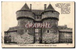 Guerande Old Postcard La Porte Saint Michel 15th