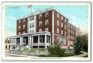 1938 Plymouth Hotel Fort Fairfield Maine ME Vintage Posted Postcard