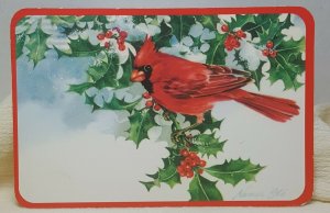 Hallmark Cardinal Christmas Vintage Postcard