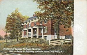 LITTLE FALLS NEW YORK-HOME OF REVOLUTIONARY WAR GENERAL HERKIMER POSTCARD