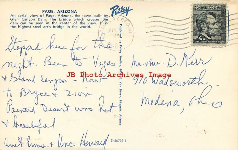 AZ, Page, Arizona, Aerial View Of City, Petley Studios No S-56729-1