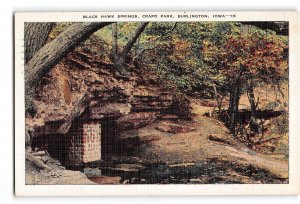 Burlington Iowa IA Postcard 1940 Crapo Park Black Hawk Springs