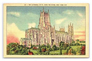 Postcard The Cathedral Of St. John The Divine New York City New York