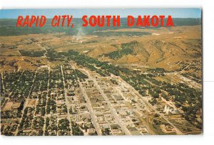 Rapid City South Dakota SD Postcard 1962 Aerial View