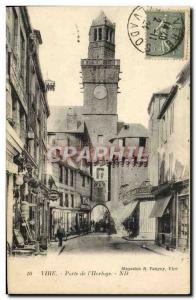Postcard Vire Old Gate L & # 39Horloge