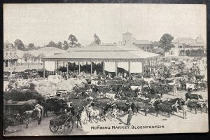 Mint Real Picture Postcard Bloemfontein Órame River Colony Morning Market
