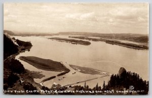 RPPC View From Crown Point Columbia Highway Oregon Postcard B44