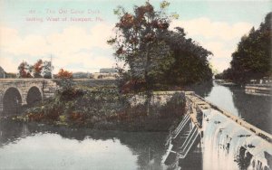 Newport Pennsylvania Old Canal Dock Vintage Postcard AA59404