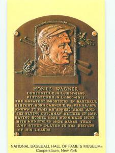 Honus Wagner Nat Baseball Hall of Fame Cooperstown NY 1887  Postcard # 6000