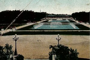 1909 CHICAGO GARFIELD PARK FOUNTAINS FLOWER BEDS POSTCARD 25-121