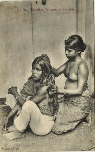 ceylon, Native Topless Nude Woman showing her Breasts (1906