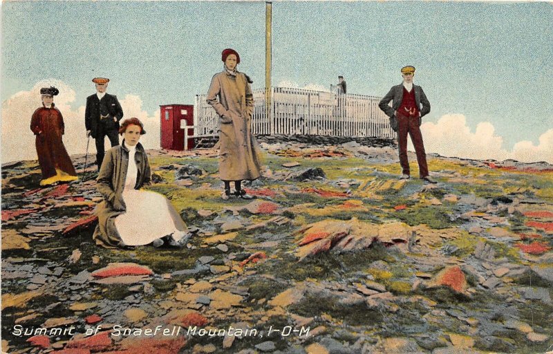 br109984 summit of snaefell mountain isle of man uk