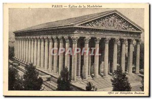 Old Postcard Paris Church of the Madeleine