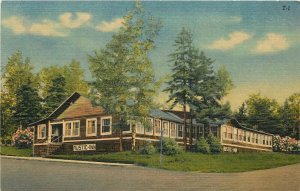 Postcard 1940s Minnesota Two Harbors Rustic Inn Lakeview Park Teich MN24-3297
