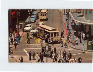 Postcard San Francisco Cable Cars, Powell and Market Streets, San Francisco, CA