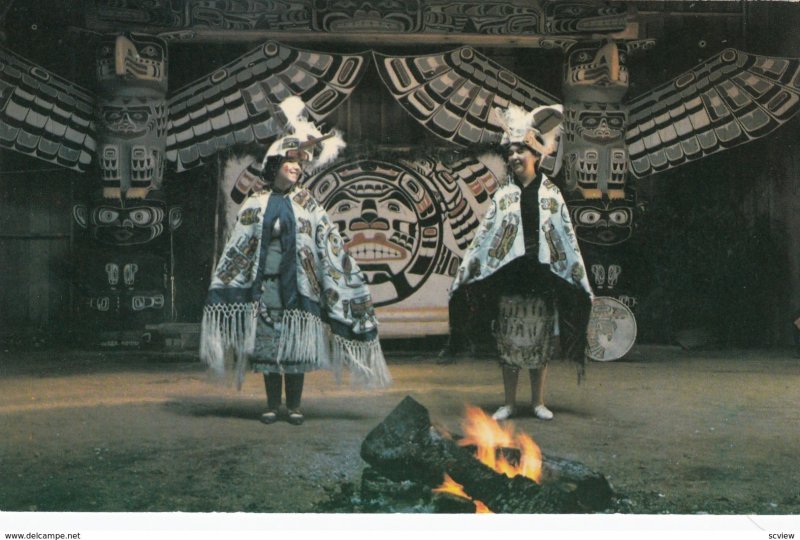 Indian Dancers doing Swan Dance , ALERT BAY , B.C. , Canada , 50-60s