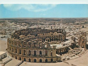 Postcard Tunisia El Djem Roman Amphitheatre ruins historical site overview