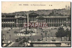 Old Postcard Paris Place De La Concorde